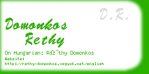 domonkos rethy business card